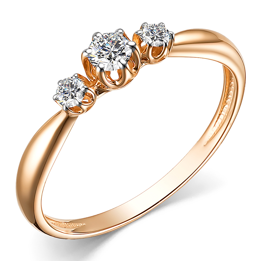 Кольцо, золото, бриллиант, 15359-100